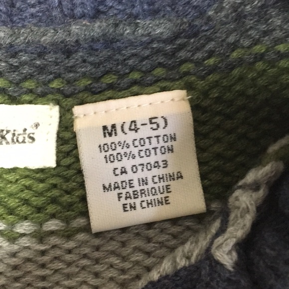 Striped Cotton Knit Sweater - size M (4-5) - Picture 5 of 9